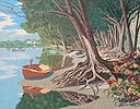 Vintage Jensen Beach Causeway, 24 x 30 inches, a/c, $600